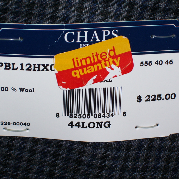 Chaps Blazer Sports Coat Plaid Pattern 44L D-0071 - Picture 7 of 8